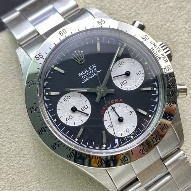 DAYTONA 37MM VINTAGE STEEL CASE BLACK DIAL