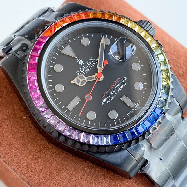 SUBMARINER DATE 40 CUSTOM RAINBOW ALL BLACK LIMITED EDITION