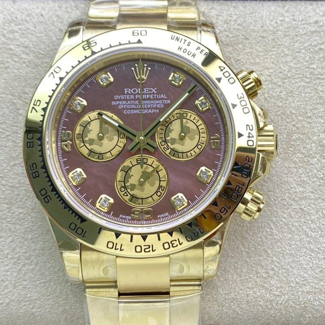 DAYTONA CUSTOM GOLD CASE RED PEARL DIAL