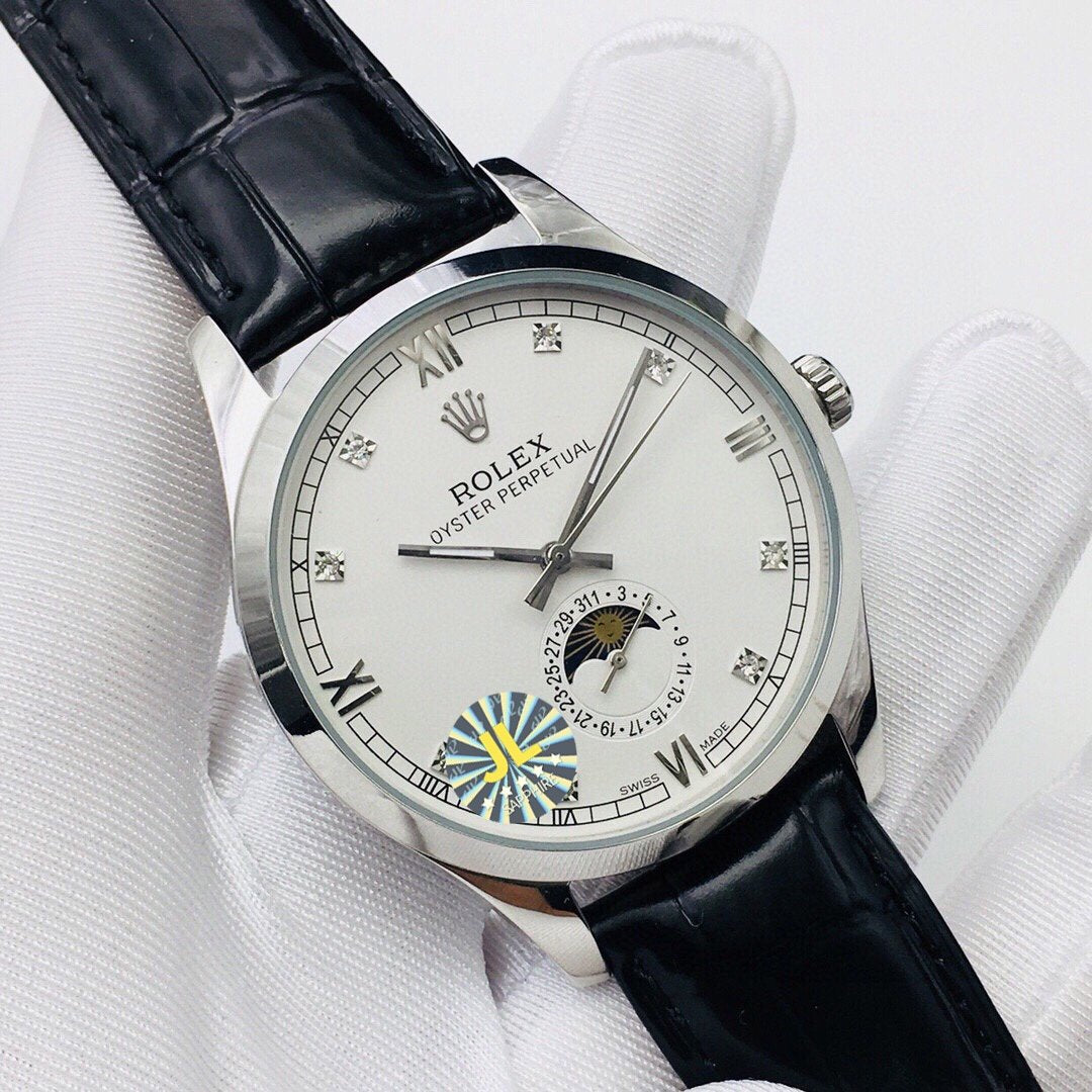 OYSTER PERPETUAL 41 MOONPHASE STEEL CASE WHITE DIAL