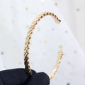 CRUSH BRACELET OPEN CUFF PINK GOLD