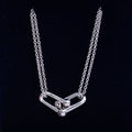 HARDWARE DOUBLE LINK PEDANT SILVER NECKLACE