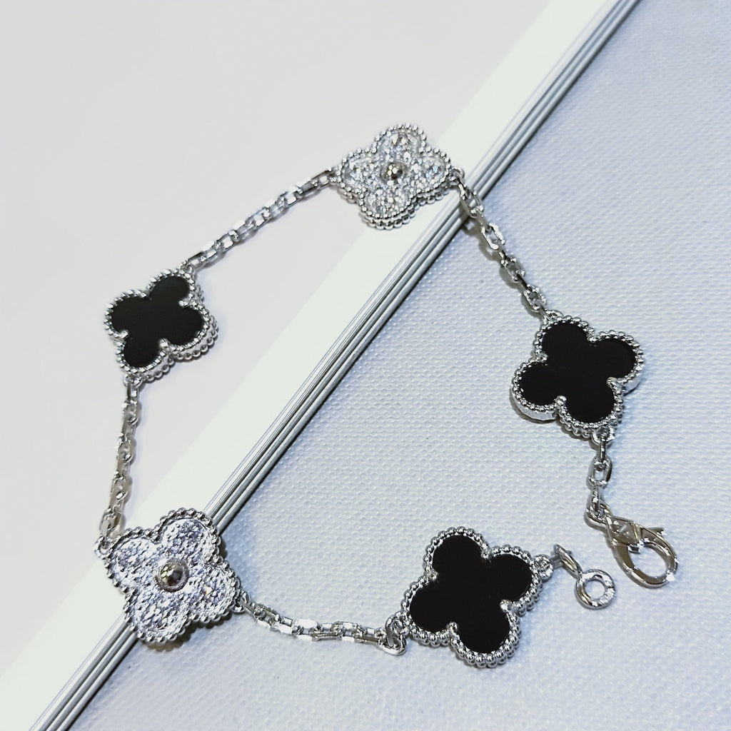 BRACELET 5 MOTIF ONYXS DIAMOND