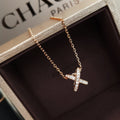 LIENS PINK GOLD NECKLACE DIAMOND
