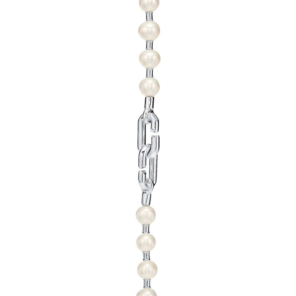 HARDWARE PEARL WRAP NECKLACE