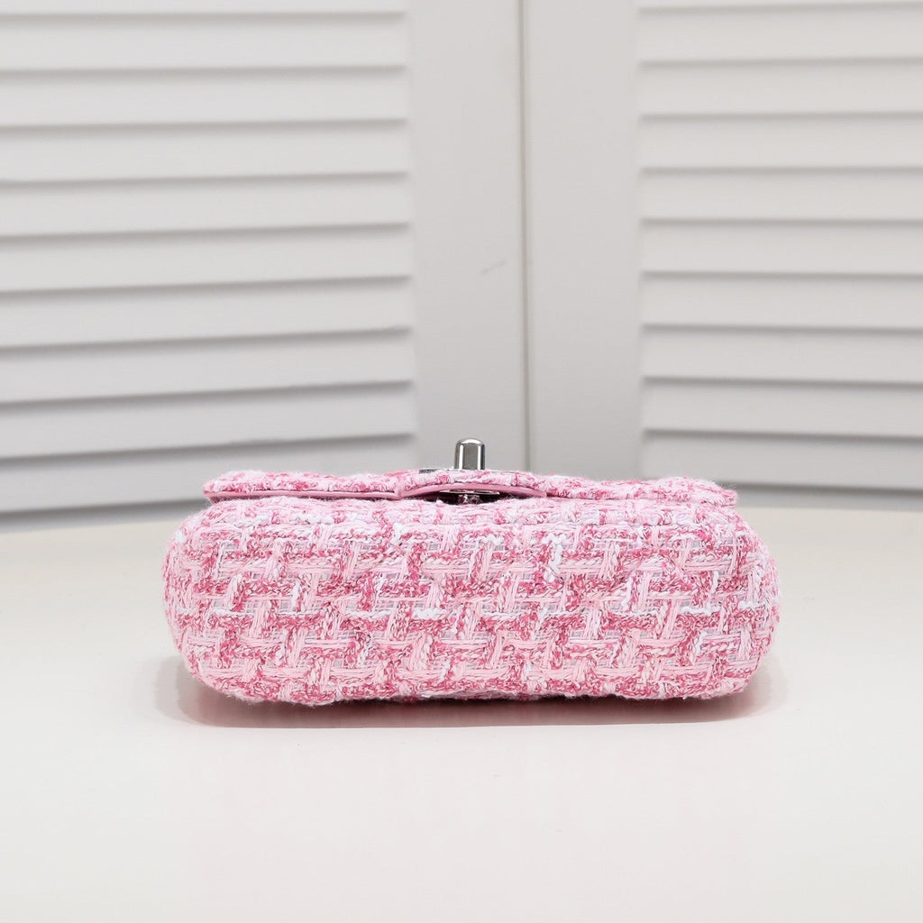 MINI FLAP BAG TWEED 8055 PINK