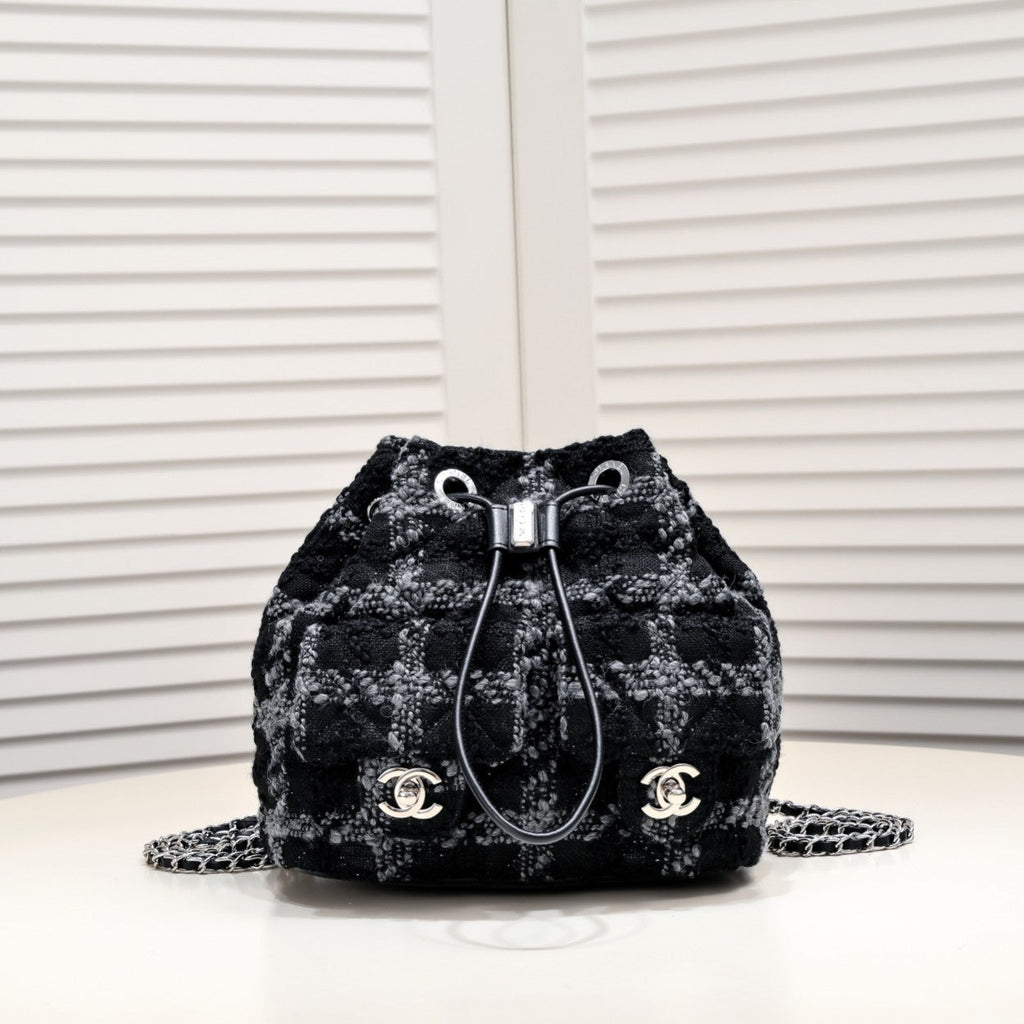 TWEED BACKPACK 8038 BLACK