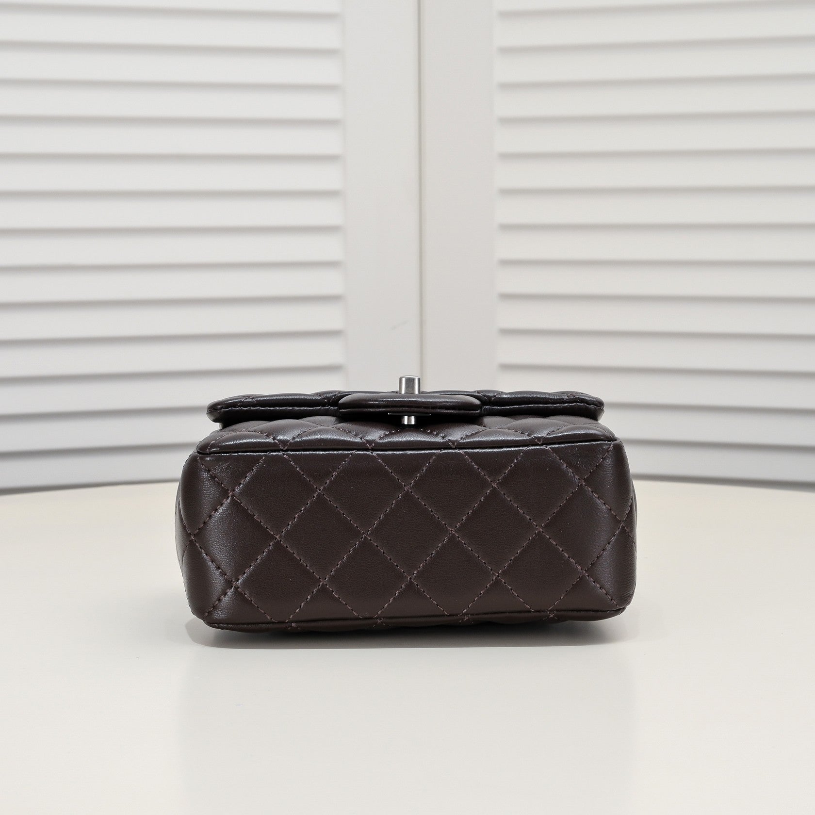 SMALL FLAP BAG 17CM 1786 BROWN SILVER