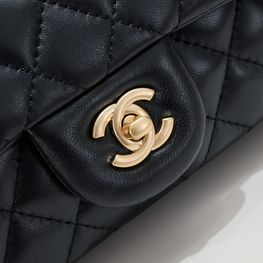 FLAP BAG 20CM 1787 BLACK GOLD