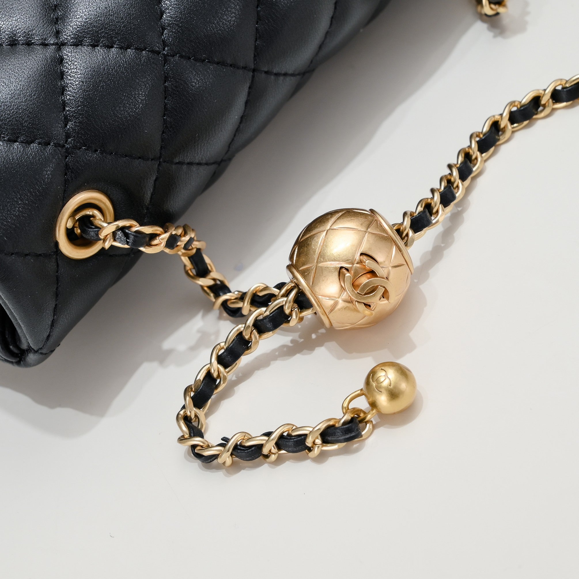 FLAP BAG 20CM 1787 BLACK GOLD