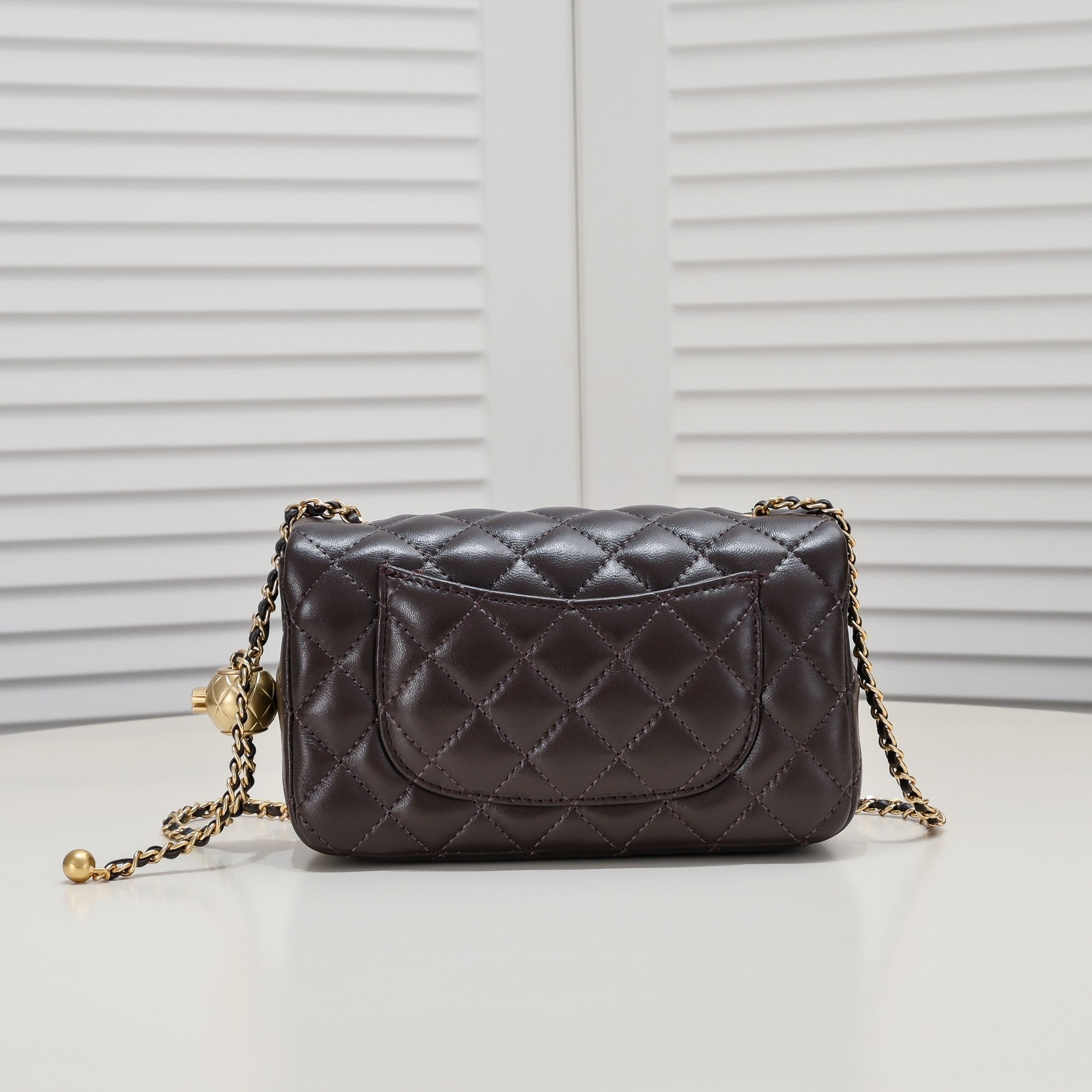 FLAP BAG 20CM 1787 BROWN GOLD