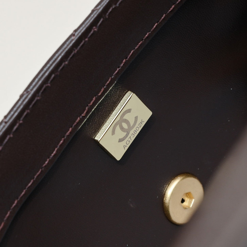 FLAP BAG 20CM 1787 BROWN GOLD