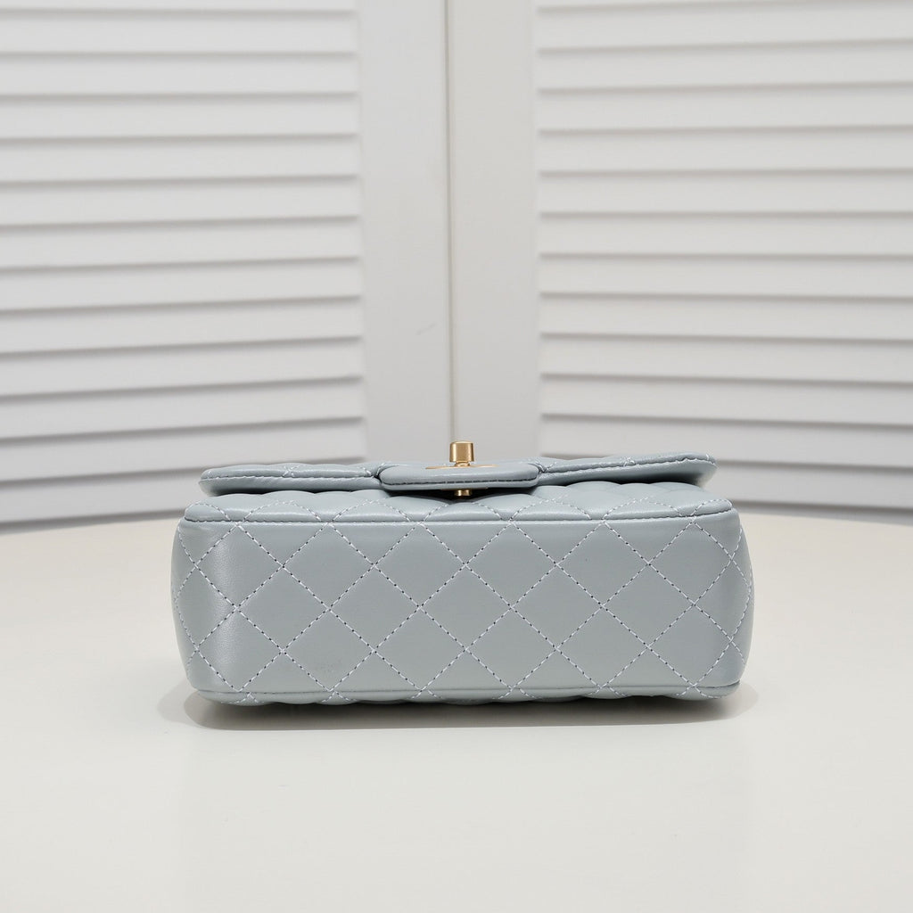 FLAP BAG 20CM 1787 GREY GOLD