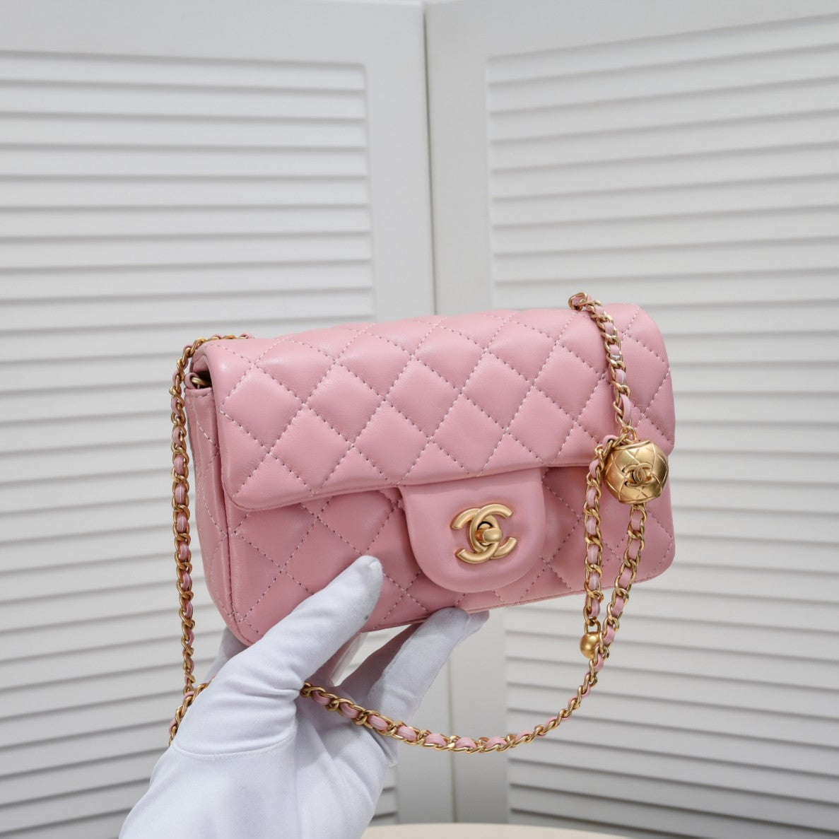 FLAP BAG 20CM 1787 PINK GOLD