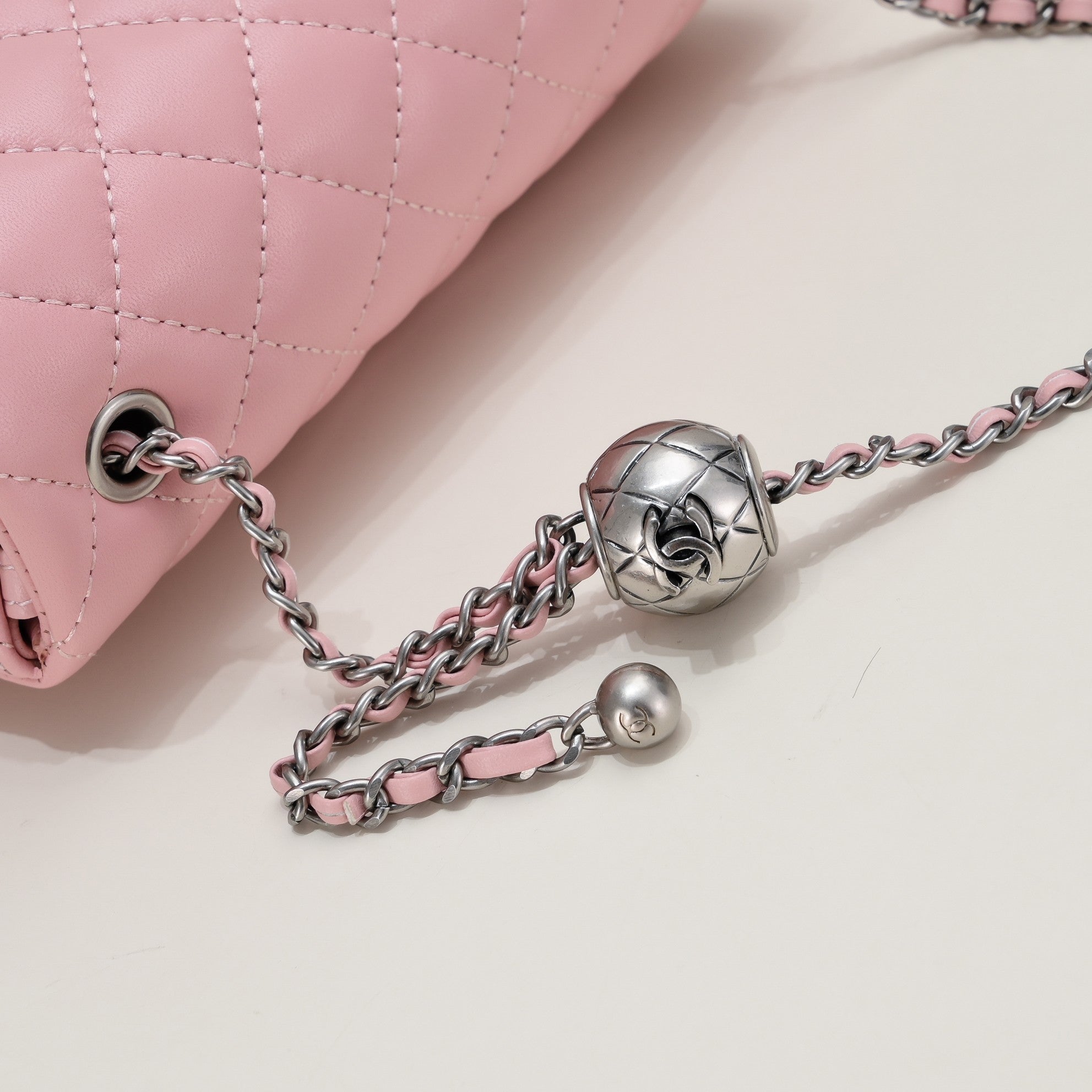 FLAP BAG 20CM 1787 PINK SILVER