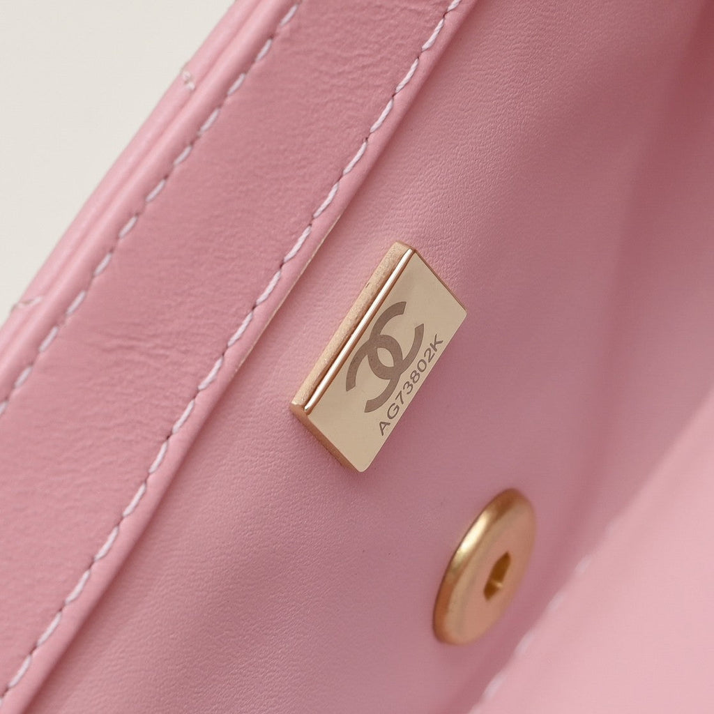 SMALL FLAP BAG 17CM 1786 PINK GOLD