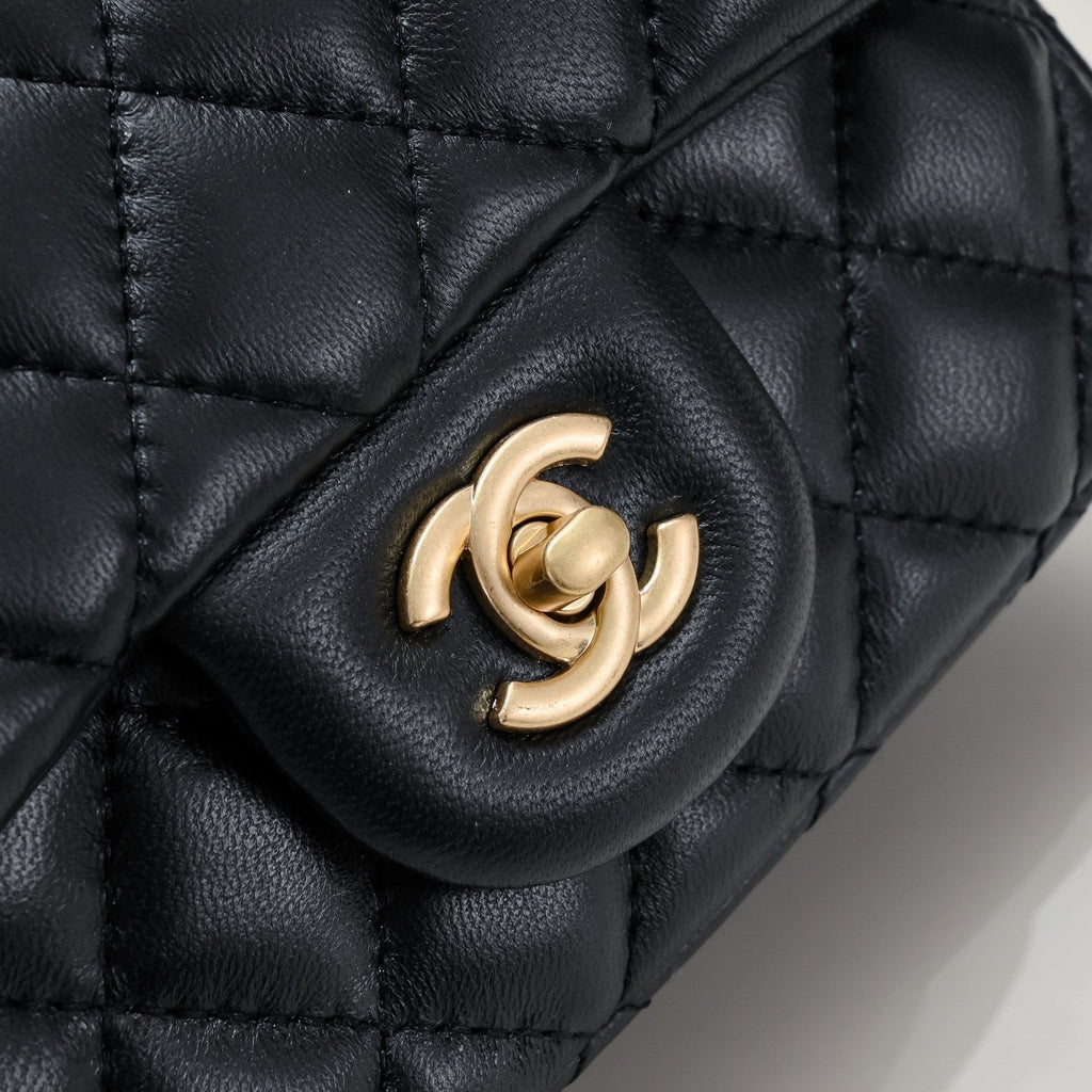 SMALL FLAP BAG 17CM 1786 BLACK GOLD