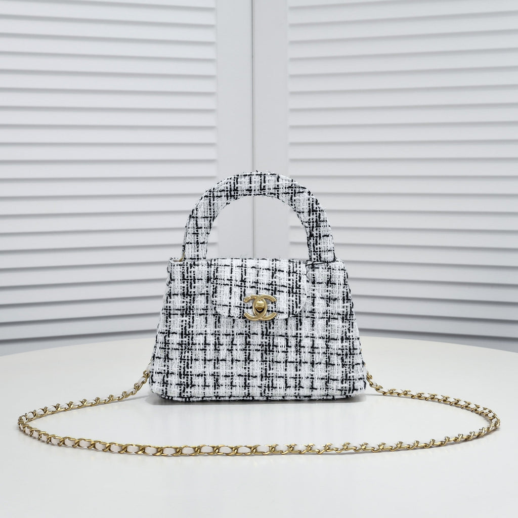 TWEED FABRIC 19CM 6170 WHITE
