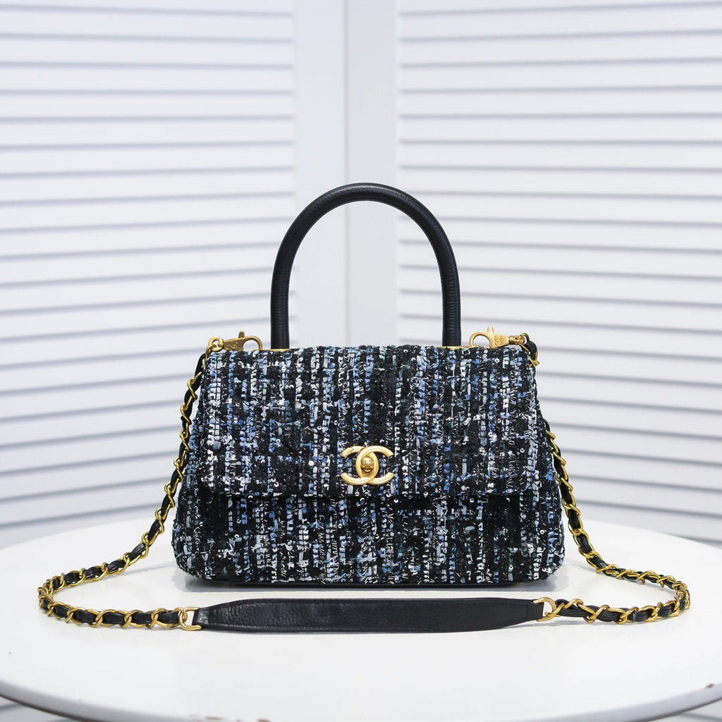 TWEED FABRIC 26CM 92991 BLACK