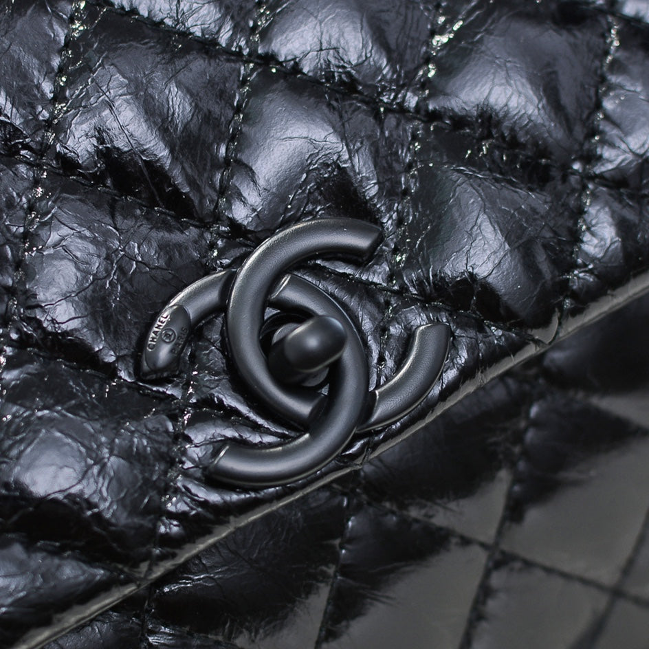 GUNMETAL QUILTED AGED CALFSKIN MEDIUM 26CM 92991