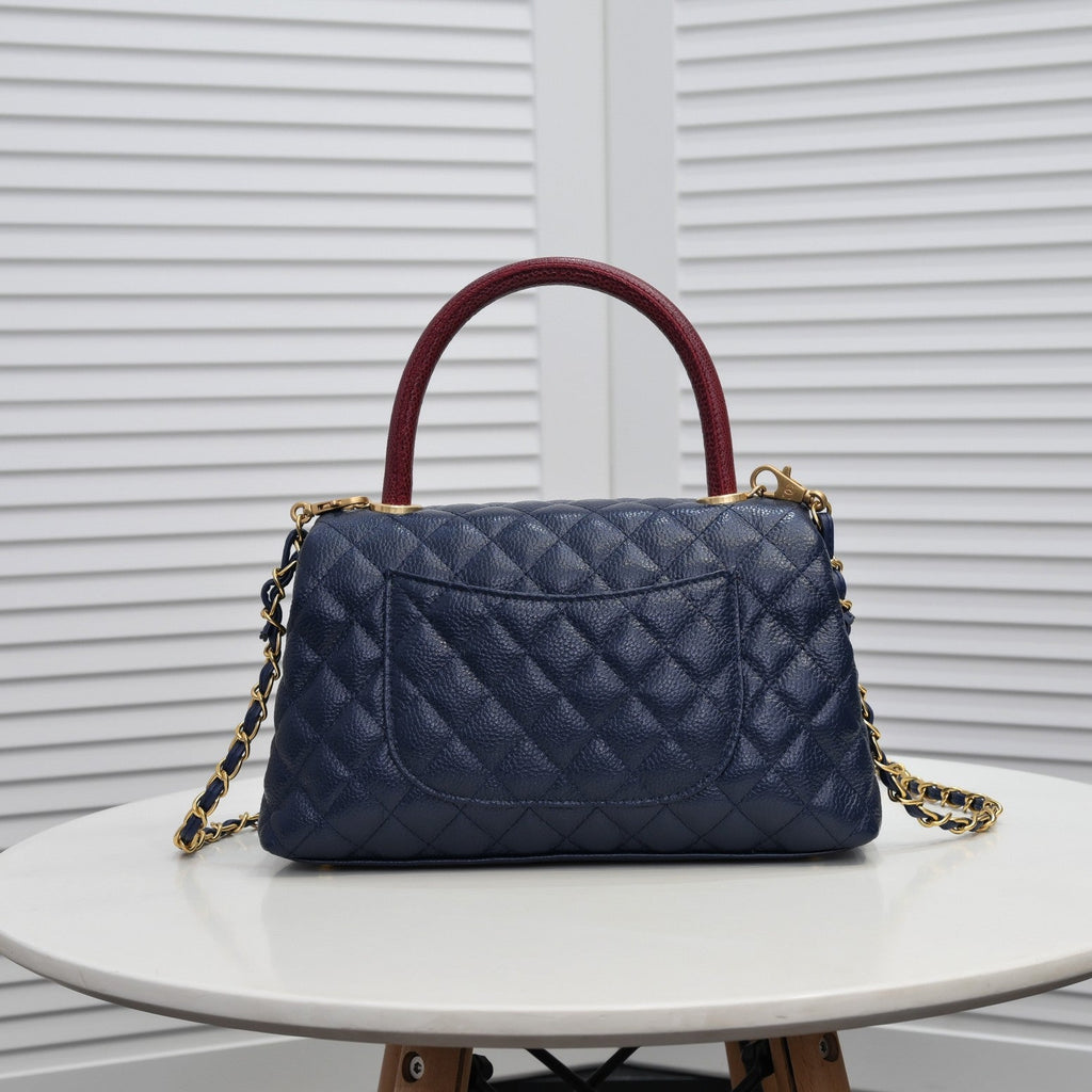 QUILTED CAVIAR 28CM 92992 DARK BLUE