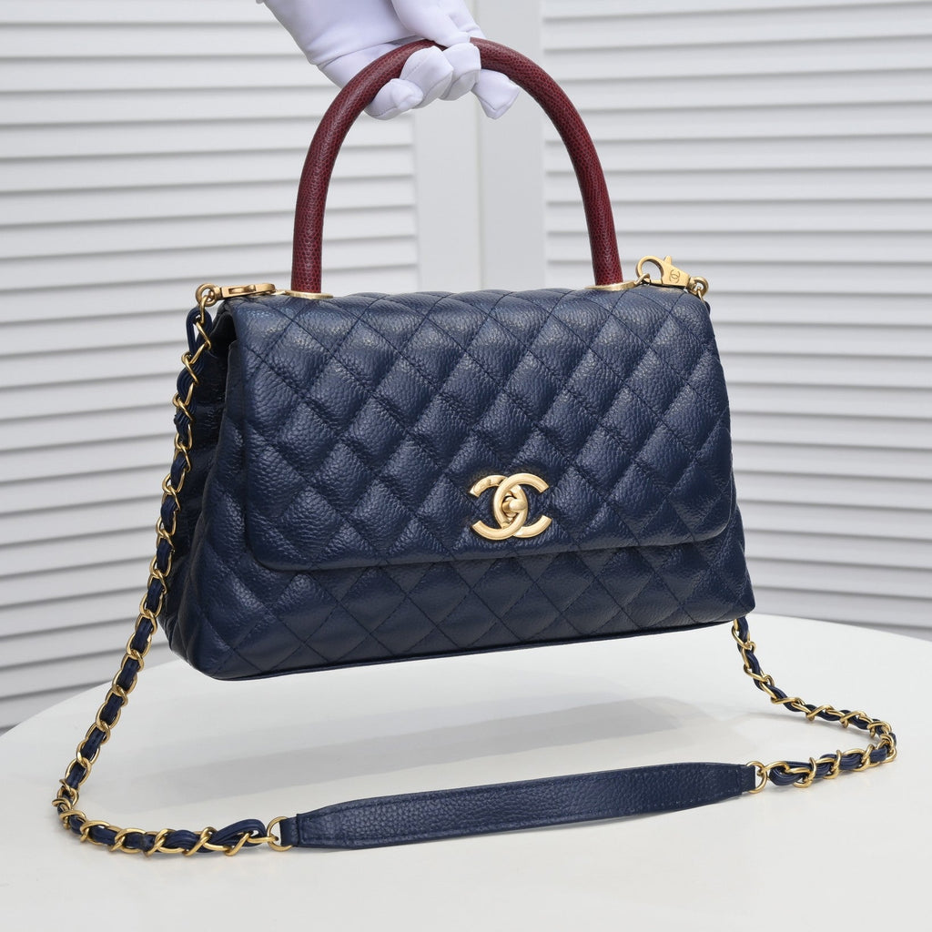 QUILTED CAVIAR 28CM 92992 DARK BLUE