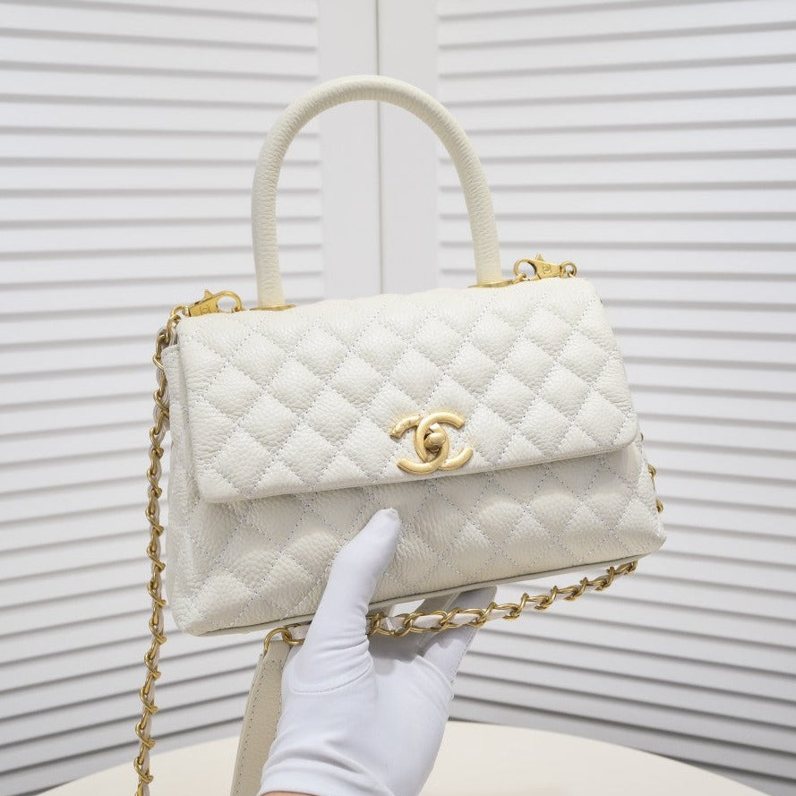 QUILTED CAVIAR 26CM 92991 WHITE