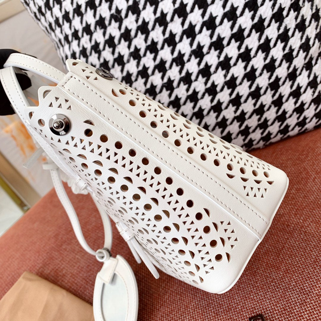 MINA 20 BAG IN WHITE VIENNA CALFSKIN