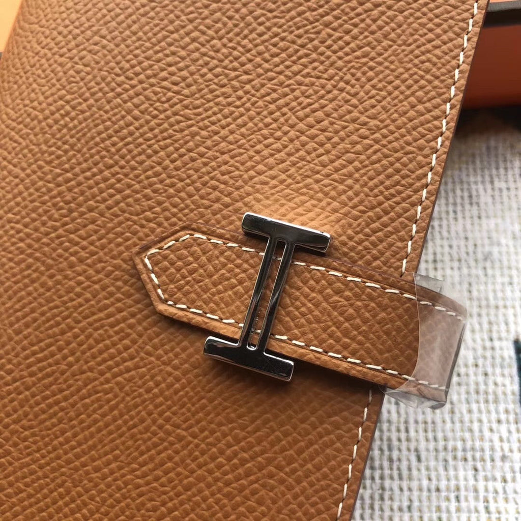 BEARN LONG 17 WALLET IN BRONZE BROWN EPSOM LEATHER