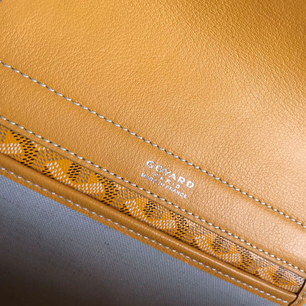 GOYA 26S ROUETTE PM TOTE BAG 30MM IN CARAMEL BROWN CANVAS AND CALFSKIN