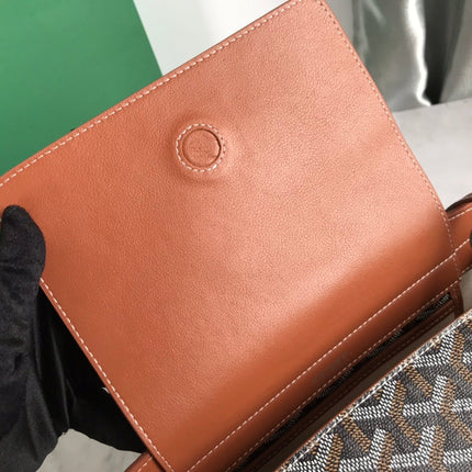 GOYA 26S ROUETTE PM TOTE BAG 30MM IN BROWN CANVAS AND CALFSKIN