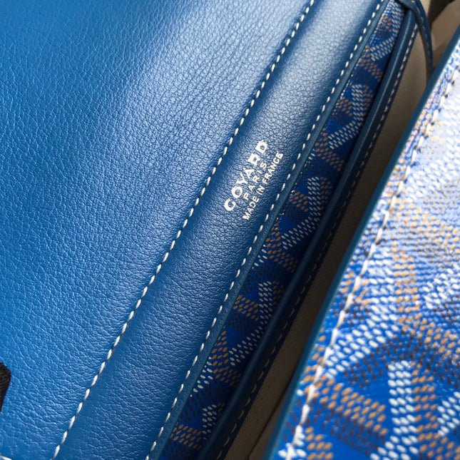 GOYA 26S ROUETTE PM TOTE BAG 30MM IN BLUE CANVAS AND CALFSKIN