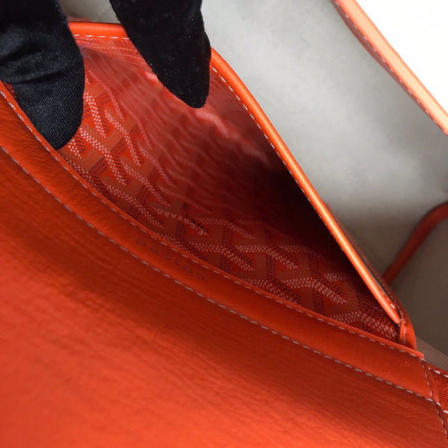 GOYA 26S ROUETTE PM TOTE BAG 30MM IN ORANGE CANVAS AND CALFSKIN