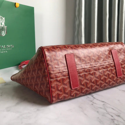 GOYA 26S ROUETTE PM TOTE BAG 30MM IN DARK RED CANVAS AND CALFSKIN