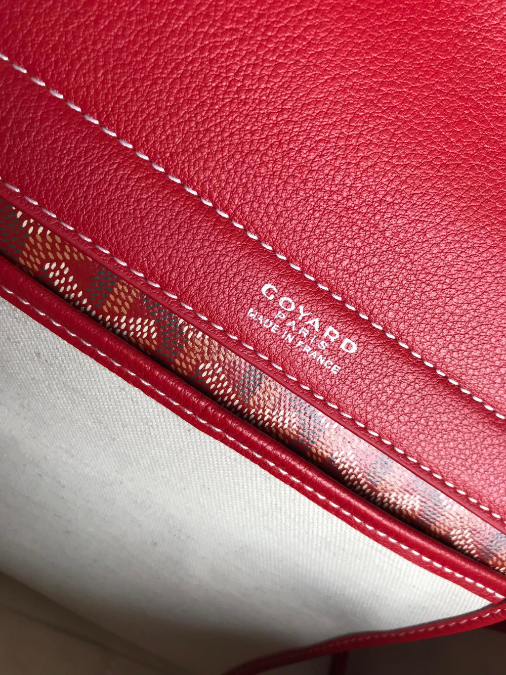 GOYA 26S ROUETTE PM TOTE BAG 30MM IN DARK RED CANVAS AND CALFSKIN