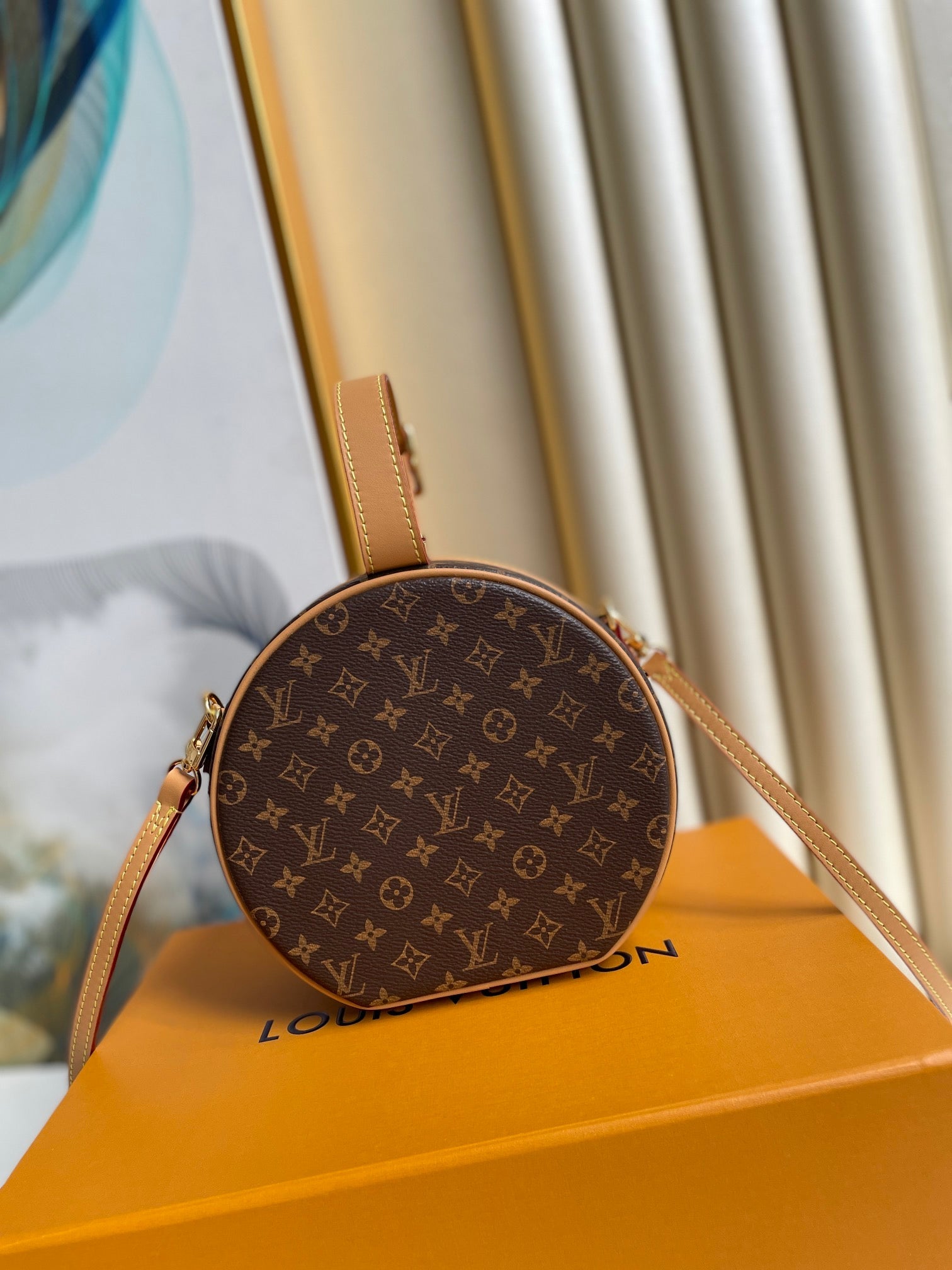 LV 25S MINI BOITE CHAPEAU 17 IN BROWN MONOGRAM COATED CALFSKIN