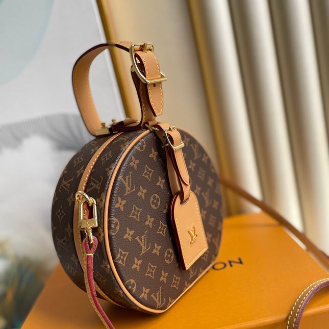 LV 25S MINI BOITE CHAPEAU 17 IN BROWN MONOGRAM COATED CALFSKIN