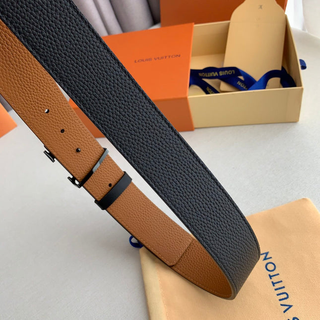 LV 25S BELT 38 MM IN BLACK CALFSKIN 593212