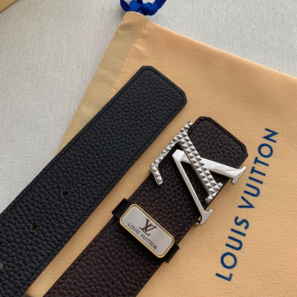 LV 25S BELT 38 MM IN DARK BROWN CALFSKIN 593213