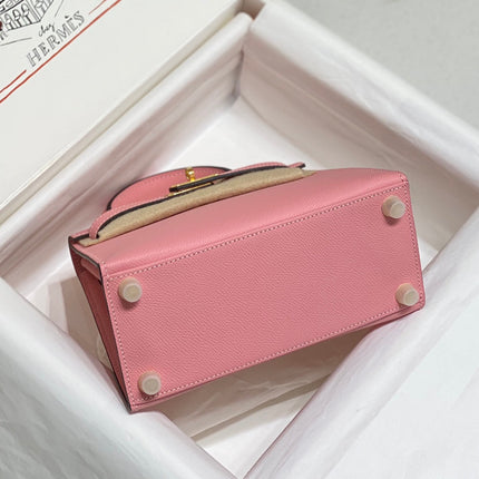 HM KELLY 20 BABY PINK EPSOM GOLD-TONE HARDWARE
