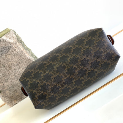 TRIOMPHE 24 BLACK PATTERN PRINTED CALFSKIN