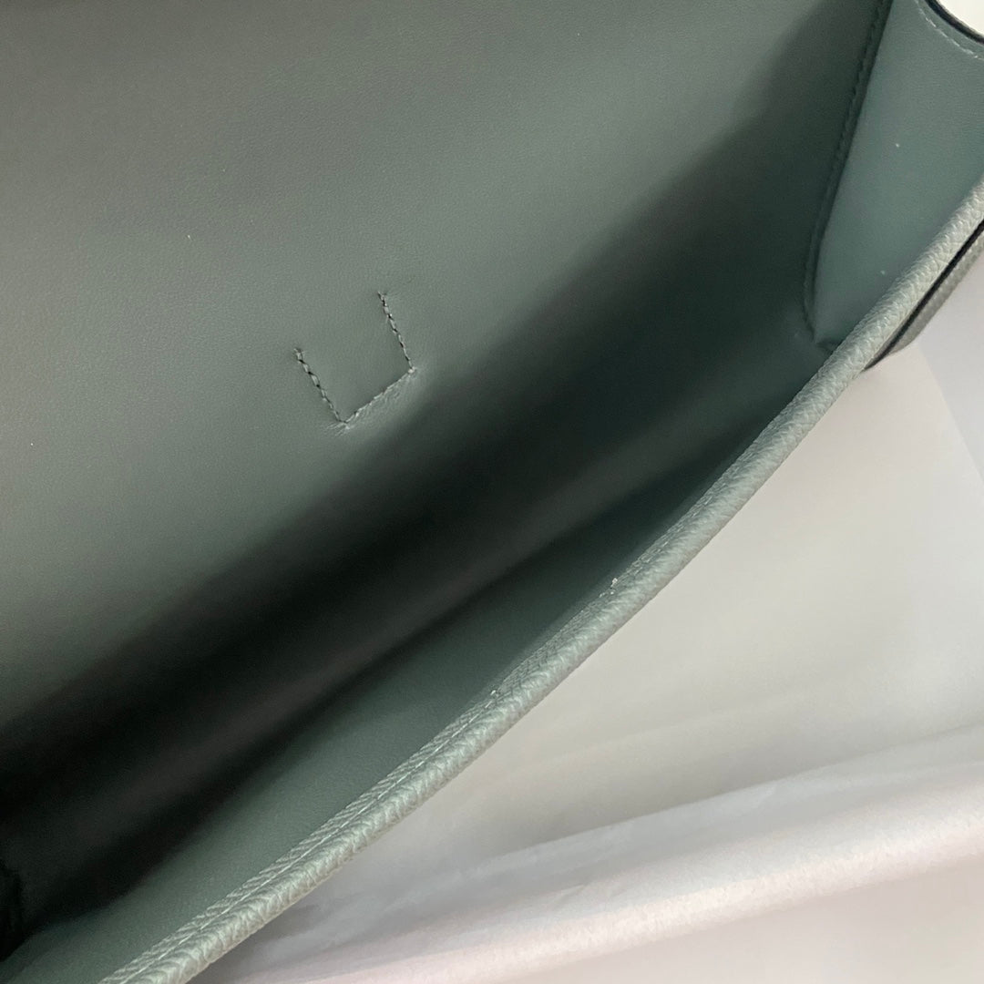 JIGE WALLET 29 IN ALMOND GREEN EPSON LEATHER