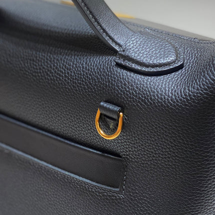 HM 26S 24/24 29MM IN BLACK EVERCOLOR CALFSKIN GOLD KELLY BUCKLE