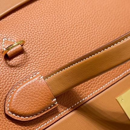 HM 26S 24/24 29MM IN ORANGE EVERCOLOR CALFSKIN GOLD KELLY BUCKLE