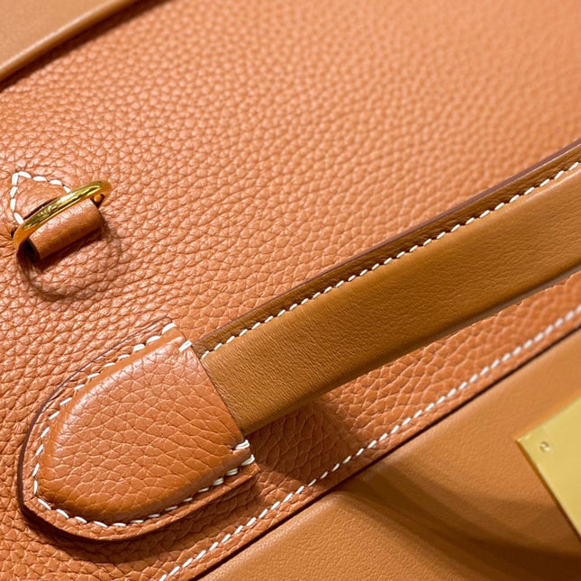 HM 26S 24/24 29MM IN ORANGE EVERCOLOR CALFSKIN GOLD KELLY BUCKLE