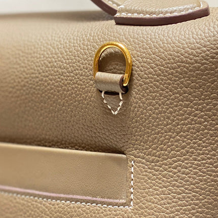 HM 26S 24/24 29CM IN BROWN EVERCOLOR CALFSKIN GOLD KELLY BUCKLE