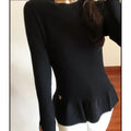 LV 25S CREW NECK RUFFLE PULLOVER 0082