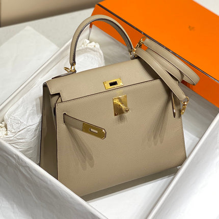 KELLY 28CM IN TRENCH EPSOM CALFSKIN GOLD HARDWARE