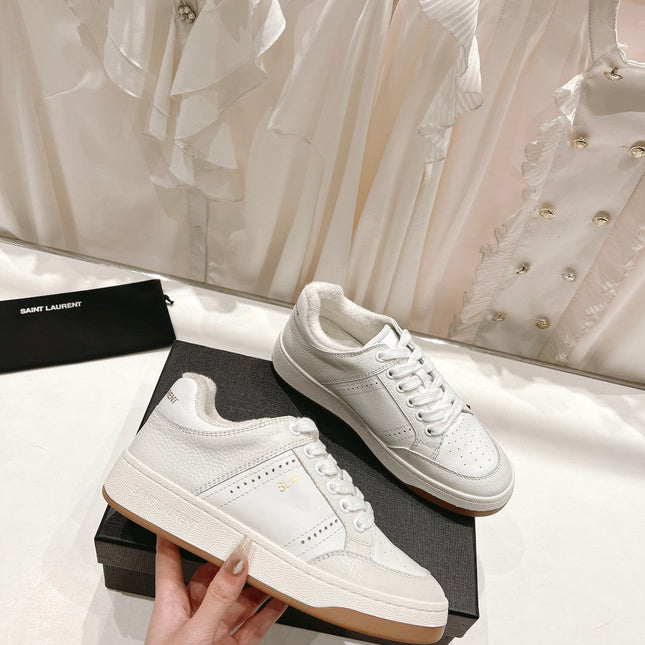 SL SL/61 SNEAKERS WHITE PERFORATED CALFSKIN
