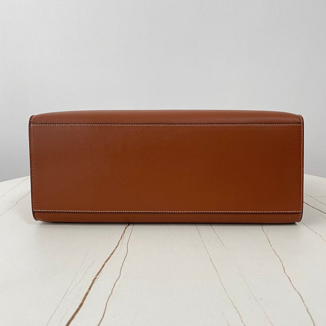 CABAS TRIOMPHE 37 CINNAMON BROWN IN SMOOTH CALFSKIN